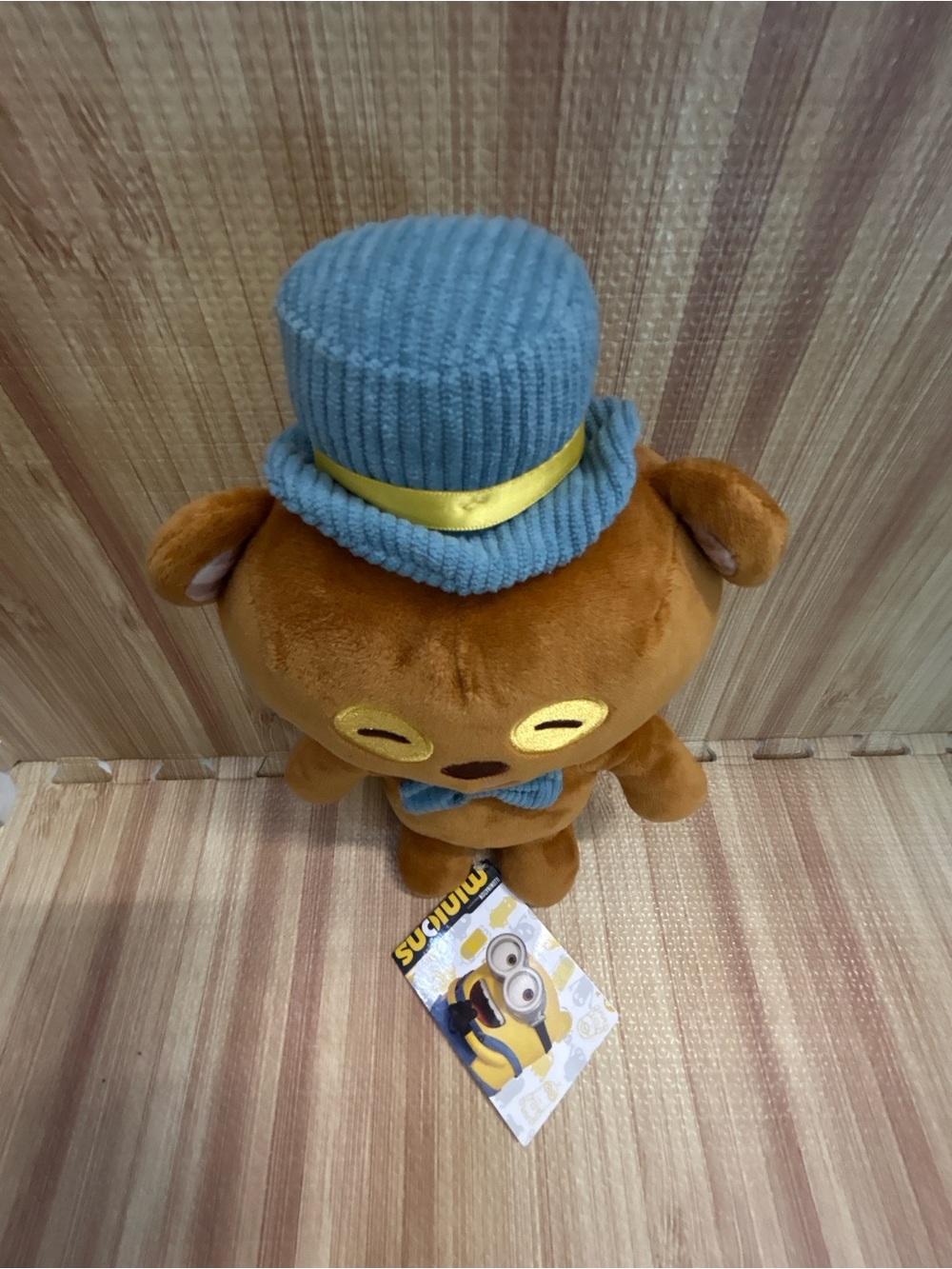 NWT Minions Tim The Bear Gentleman Plush Sega Japan Blue Hat - Picture 8 of 14